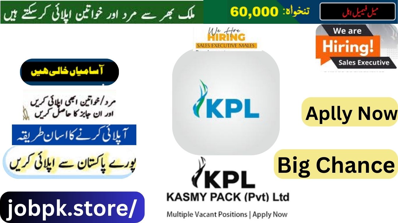 Best Sales Executive Jobs at KASMY Pack Pvt Ltd (KML) in Pakistan - 2025