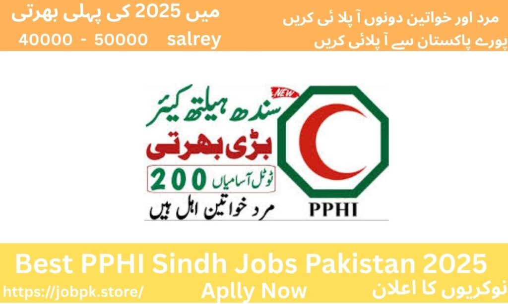 Best PPHI Sindh Jobs Pakistan 2025