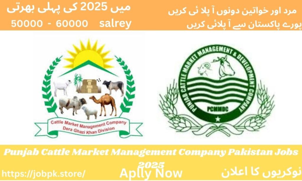 Punjab Cattle Market Management Company Pakistan Jobs 2025